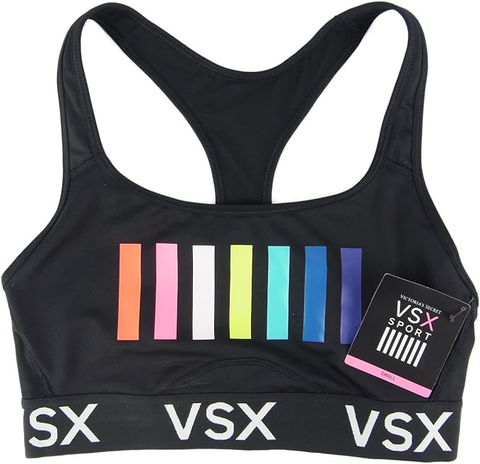 Amazon ヴィクトリアシークレット スポーツ Victoria S Secret Vsx Sport S トレーニング ヨガ スポーツブラ スポブラ ブラトップ ブラック 虹色 563nam 並行輸入品 フィットネス トレーニング スポーツブラ 通販