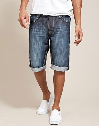 mens white denim shorts uk