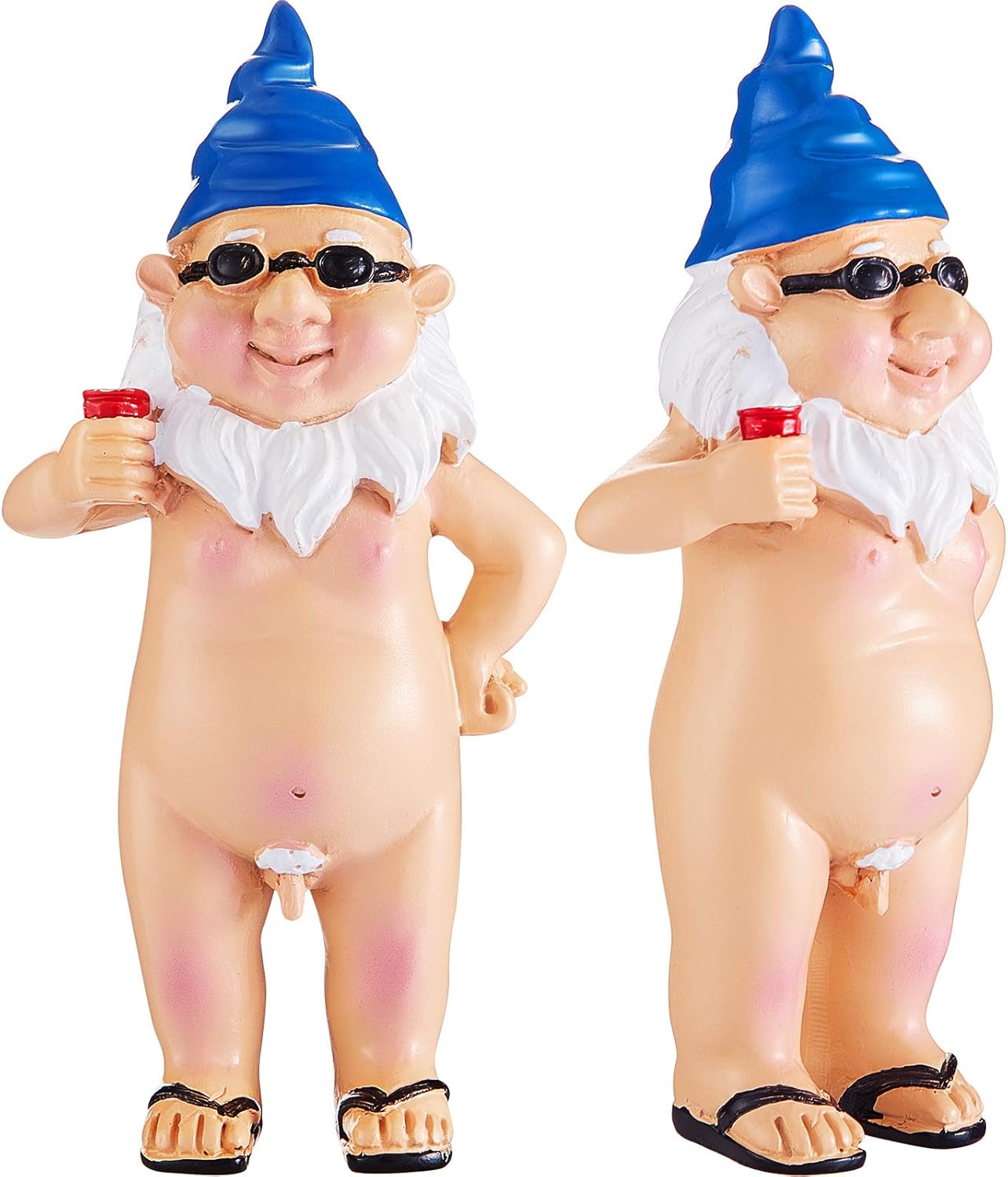 Funny Naked Gnome Statue Garden Goblin-Art Decoration Resin Peeing Dwarf Naughty Garden Statue Decoration Fun Gnomes for Home Indoor or Outdoor Lawn Garden Decorations (Standing Male)