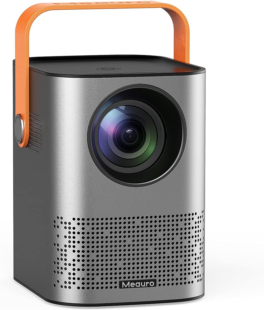 Meauro Projector,Smart WiFi Mini Projector 1080P FHD,Outdoor Portable Movie Projector with Dual Speakers,6000 Lumen,Auto Keystone Correction,80000 Hrs for Home Entertainment/Outdoor Movie