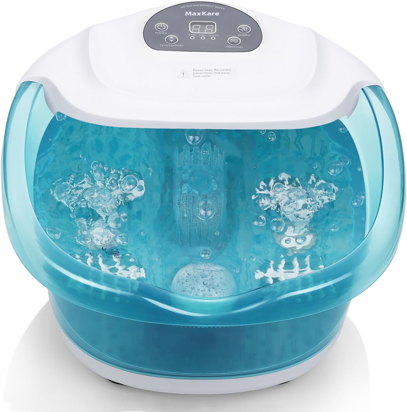MaxKare Electric Foot bath massager with heating with water, bath spa relaxation for stressed Green