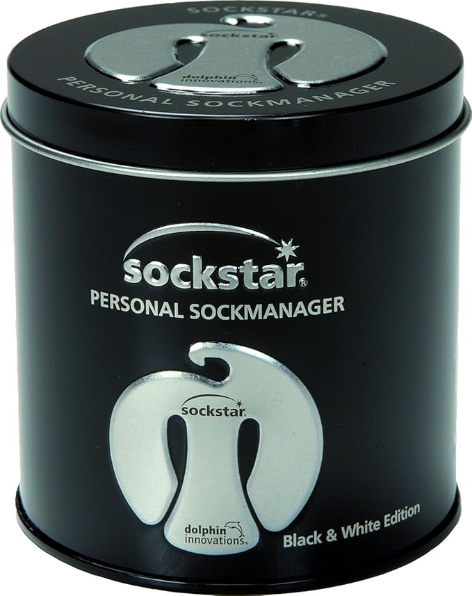 sockstarÃ‚Â® - The Original Sock Clip washable Black & White Premium Gift Box by SOCKSTAR