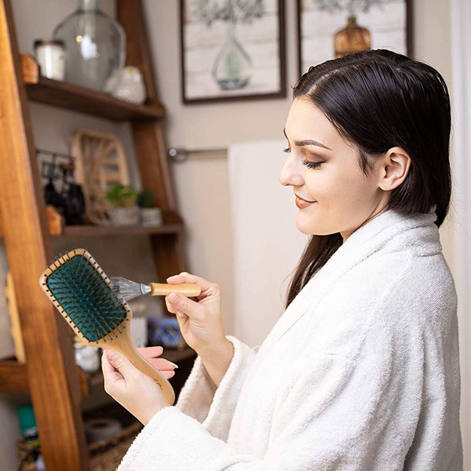 VICKYLEE Hair Brush and Comb Cleaner,hairbrush remover with Metal Wire