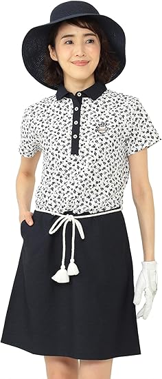Amazon ビームスゴルフ Beams Golf ワンピース Purple Label アサガオプリント ワンピース レディース Navy L チュニック ワンピース 通販