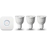 Philips Kit de d&eacute;marrage 3 ampoules Hue White and Color GU10 + pont de connexion Hue