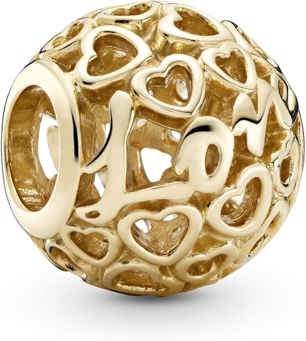 PANDORA Glowing with Love 14K Yellow Gold Charm 757539 Jewelry