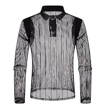 MRULIC Herren Herbst Casual Tops Langarm Shirt Polo Shirt Bluse Clubwear RH-027