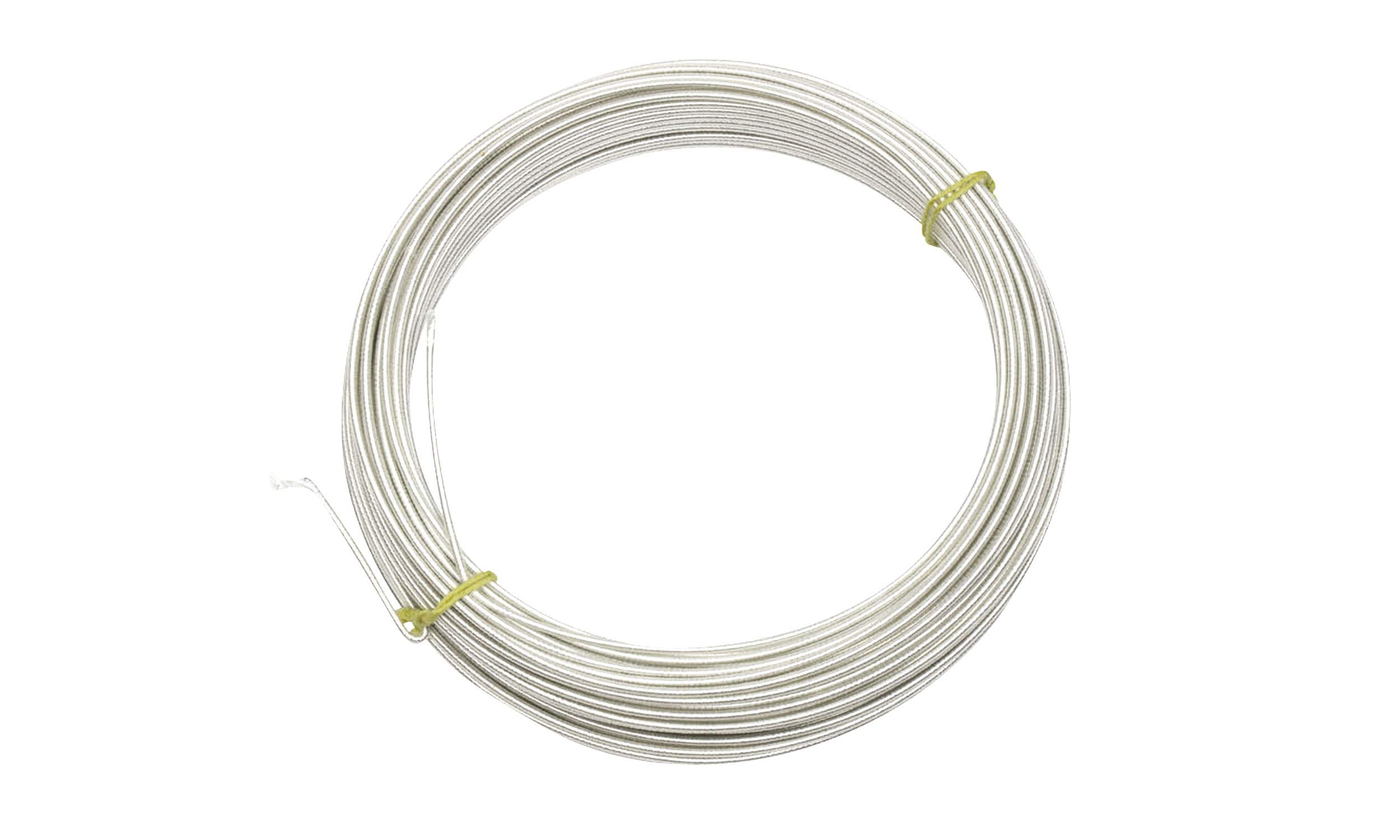 19g Rayon Covered Millinery Wire Standard Firm White - 20 Yards