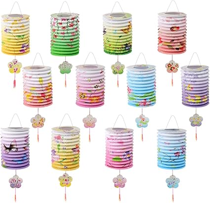 Amazon Nuolux 提灯 お盆 ちょうちん 12個セット 花模様 お盆 初盆 飾り 夏祭り お祭り パーティー装飾 提灯 Nuolux 提灯