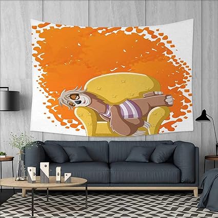 Amazon Com Anniutwo Sloth Wall Hanging Tapestry Lazy Female