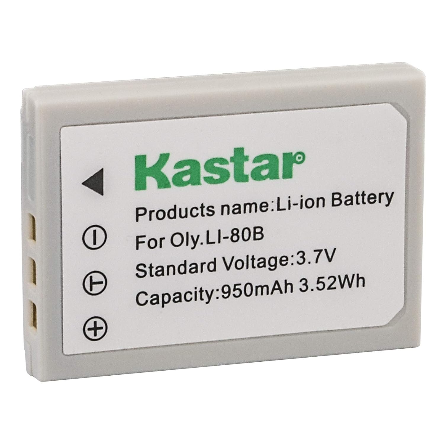 Kastar Battery (1-Pack) for Olympus Li-80B and Konica Minolta NP-900 Work  with Olympus T-100,t-110,x-36 and Konica Minolta DiMAGE E40, E50, KYOCERA  EZ4033 ...