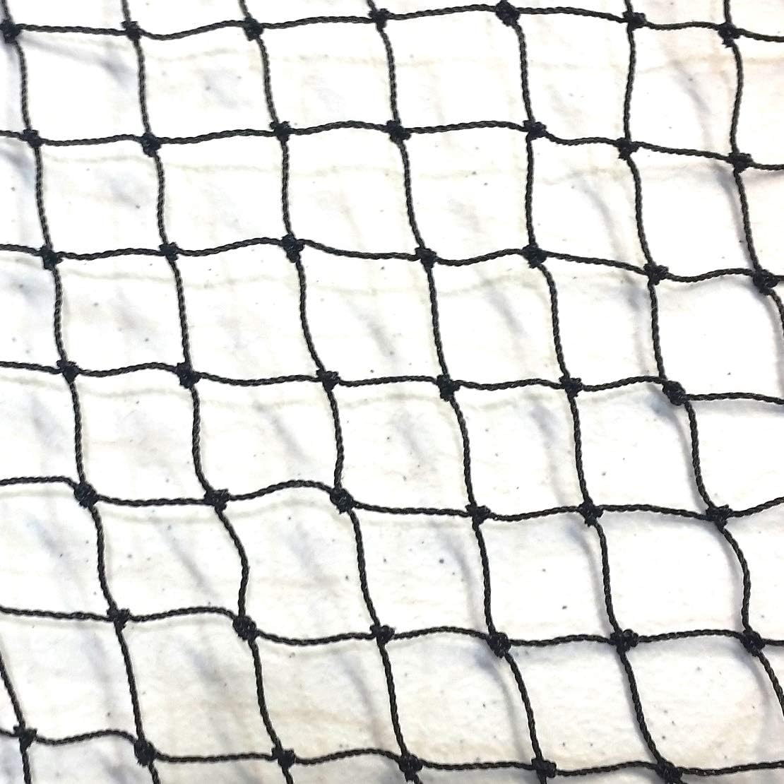 HeavyDuty UVTreated Bird Netting, 25x25’, 3/4” mesh, Black, Physical Bird Barrier