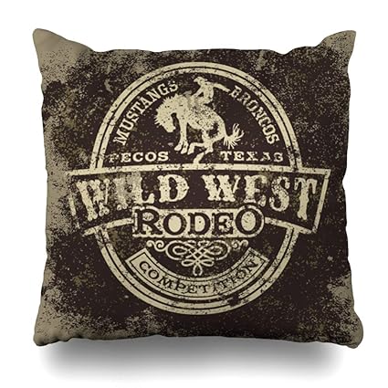 Amazon Com Diycow Throw Pillow Covers Cowboy Wild West Rodeo