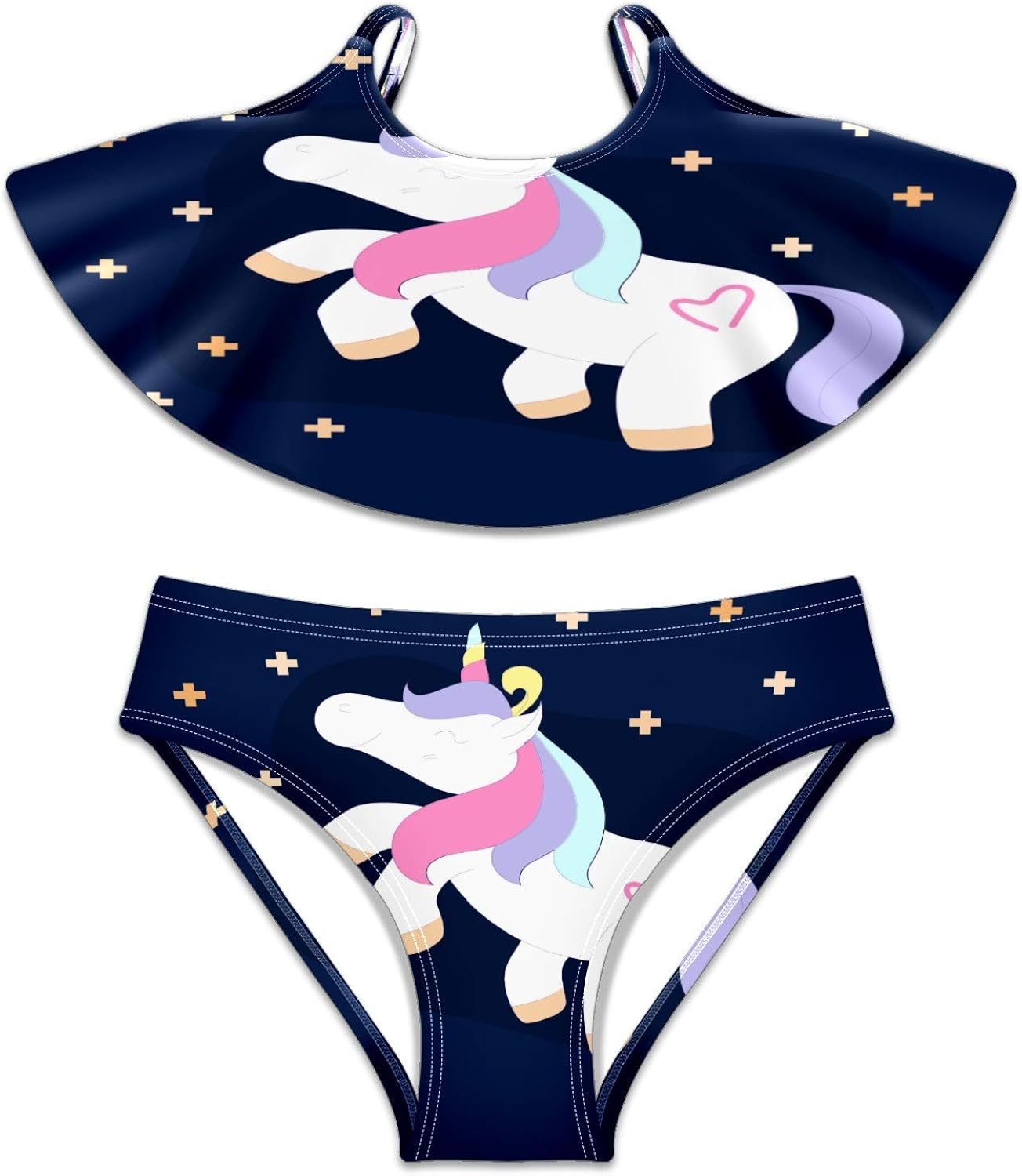 Girls Bathing Suit 2Piece Swimsuit Bikini Swimwear Unicorns are Real