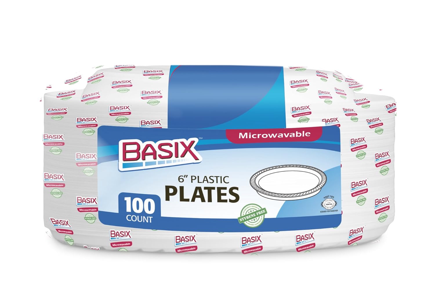 Basix 100 Count platos desechables de plástico se puede usar en ...