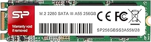 Silicon Power 256GB A55 M.2 SSD (SLC Cache For Speed Boost) SATA III Internal Solid State Drive 2280 (SU256GBSS3A55M28AB)