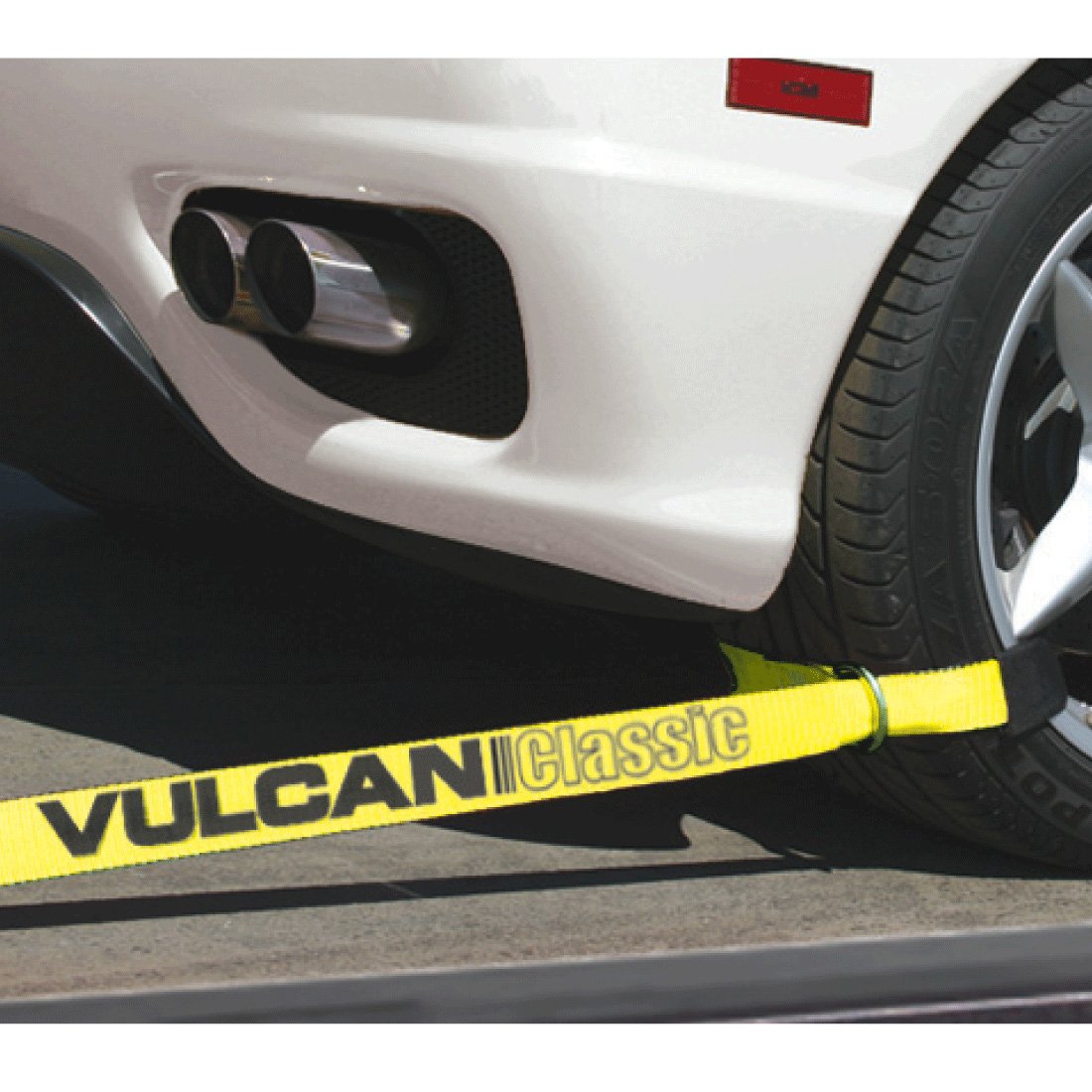 VULCAN Classic 2" x 12' Yellow Classic Exotic Car Rim Tie Down (set of