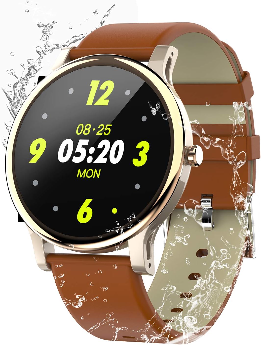 Smartwatchs for Android and iOS Phone , All Day Heart Rate Monitor,IP68 Waterproof,Sleep Monitoring,Bluetooth Control Phone Camera and SMS Smartphone Notifications(New Version )