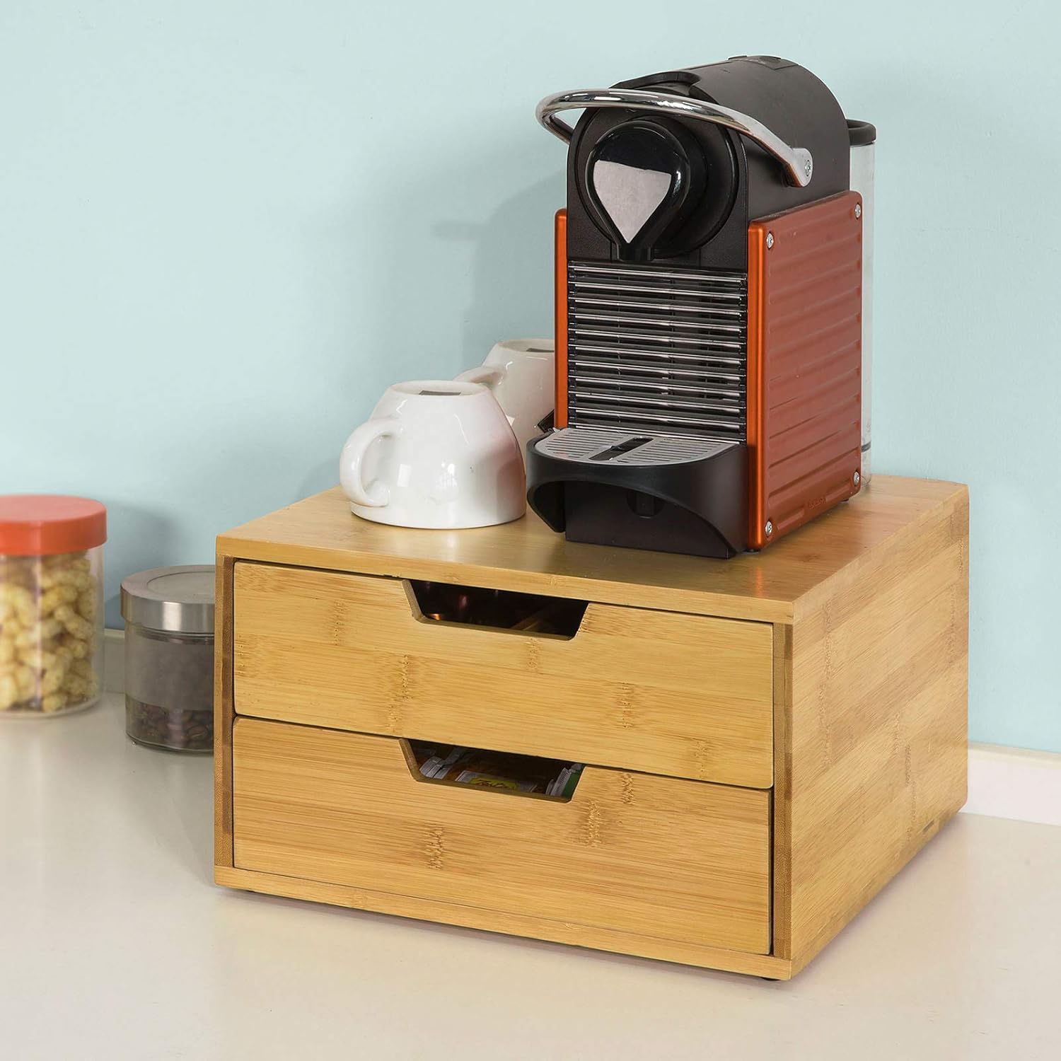 SoBuy Kaffeekapsel Box,Kapselspender, Aufbewahrungsbox, Schubladenbox