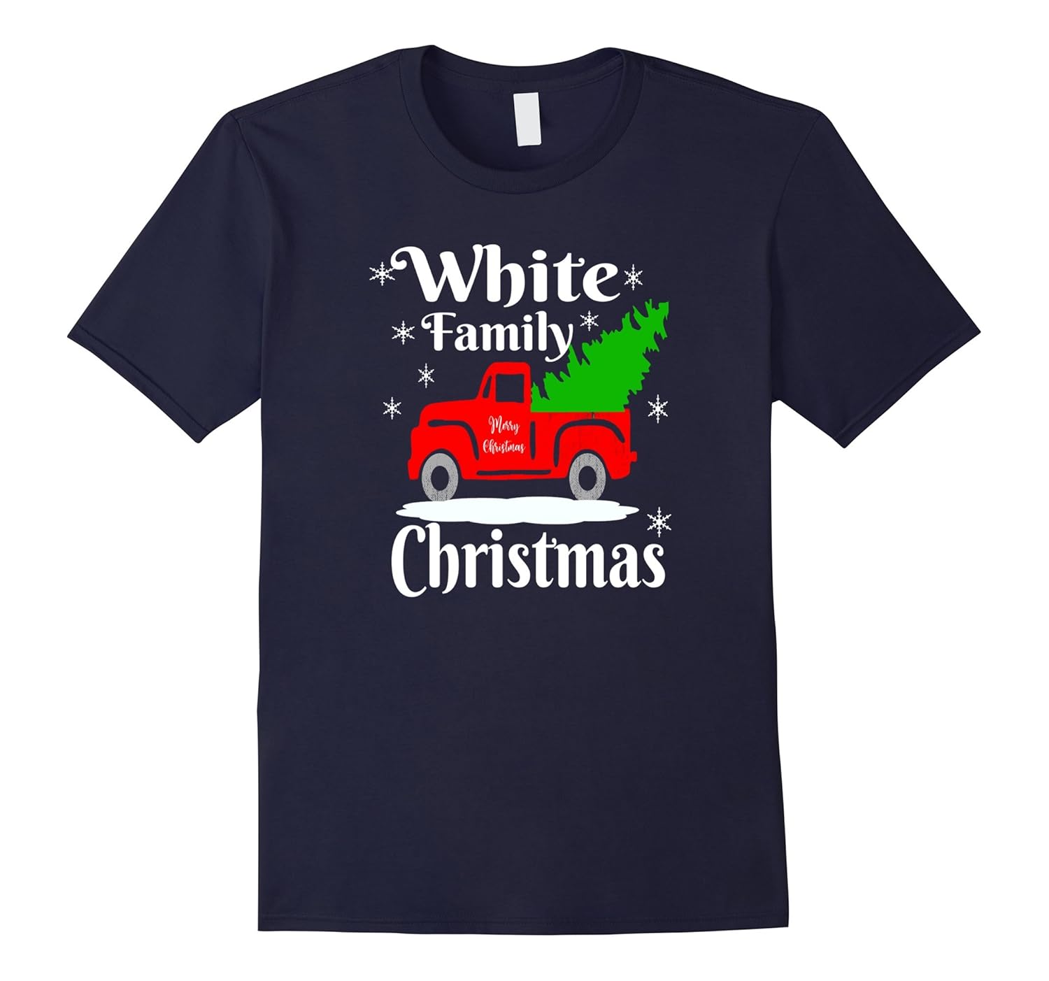 White Family Christmas Personalize Matching Christmas Shirts-ANZ