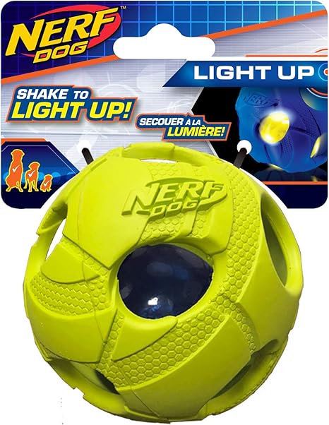 Nerf Perro Mediano Bola de Golpe de LED Luminoso Verde Perro ...