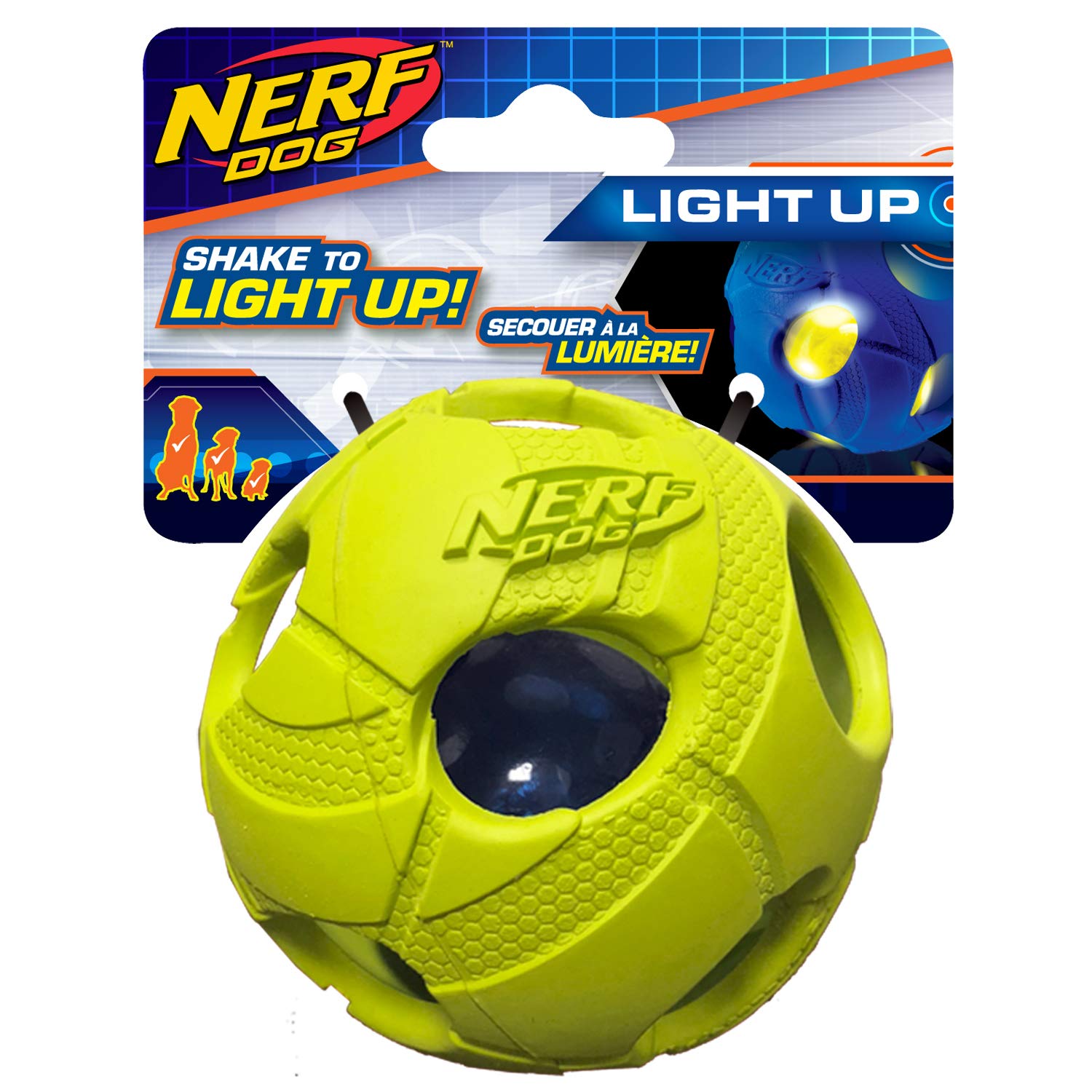 Nerf Dog Medium LED Bash Ball LightUp Green Dog Toy Amazon.co.uk Pet