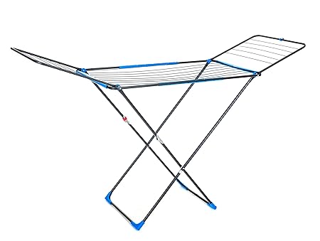 BRILANZ der Onyx stabil tragbar Wäscheständer, Wäschetrockner, Badewannen-Wäschetrockner, Badewannentrockner, Metall, anthraz