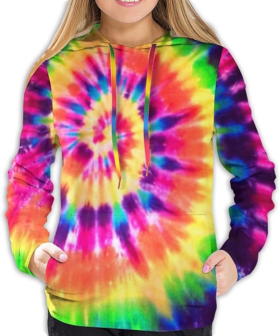 Amazon Co Jp レディース パーカー フード付 タイダイ 女性パーカー レディース プルオーバー 長袖 トップス 春秋冬 フード付き 3dプリント おしゃれ 服 ファッション小物