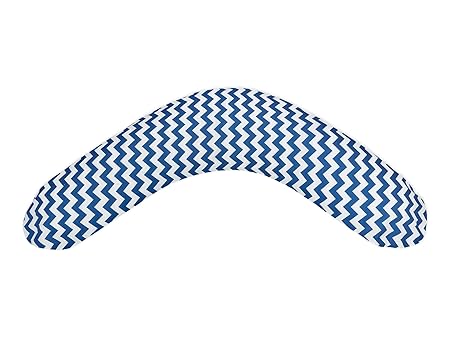 KraftKids Stillkissen in Chevron dunkelblau, Schwangerschaftskissen 190 cm Außenkanten-Maß mit Micro-EPS-Perlen, Lagerungskis