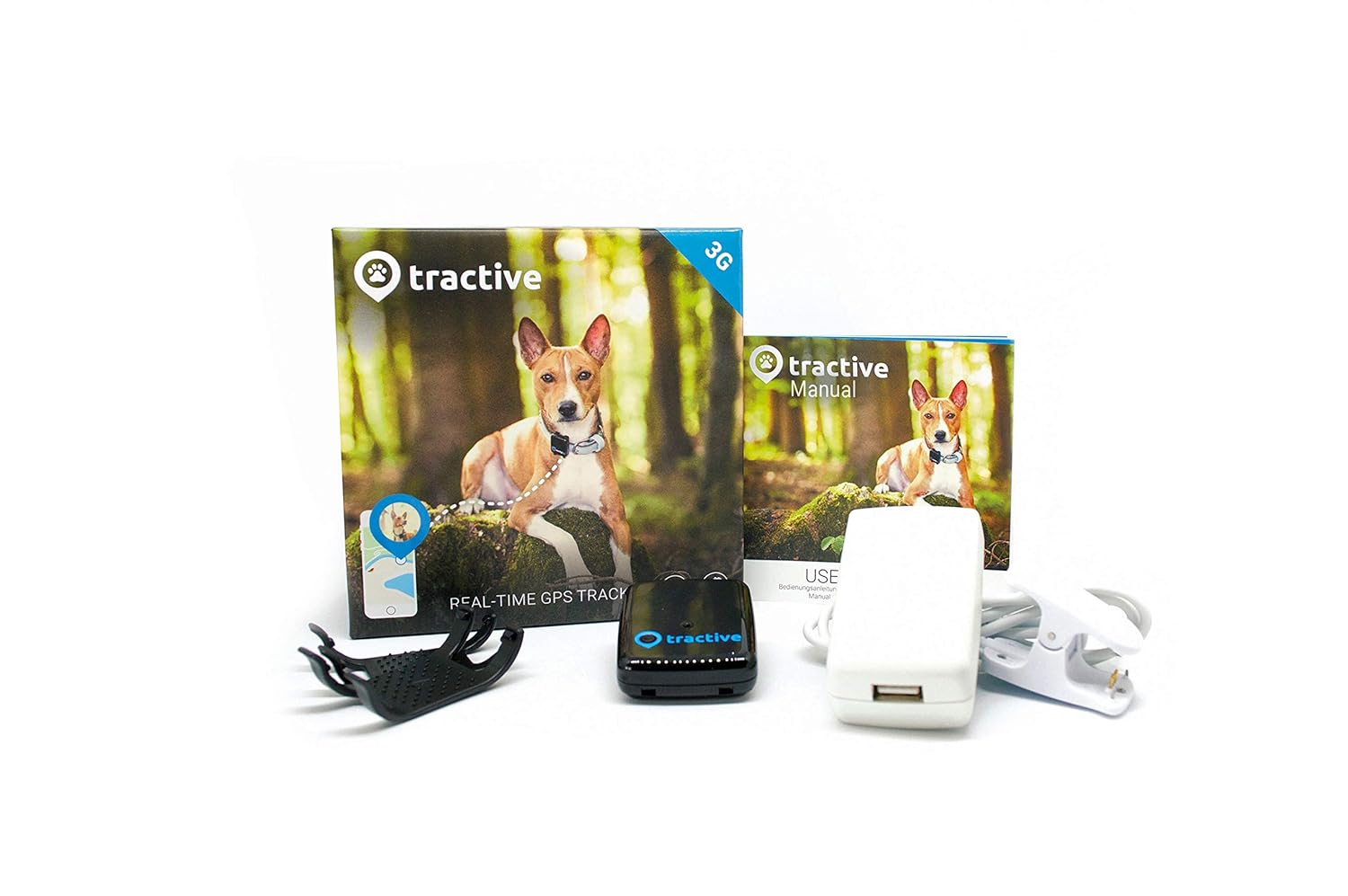 Tractive 3g dog gps tracker lightweight and waterproof dog tracking device and Clearance