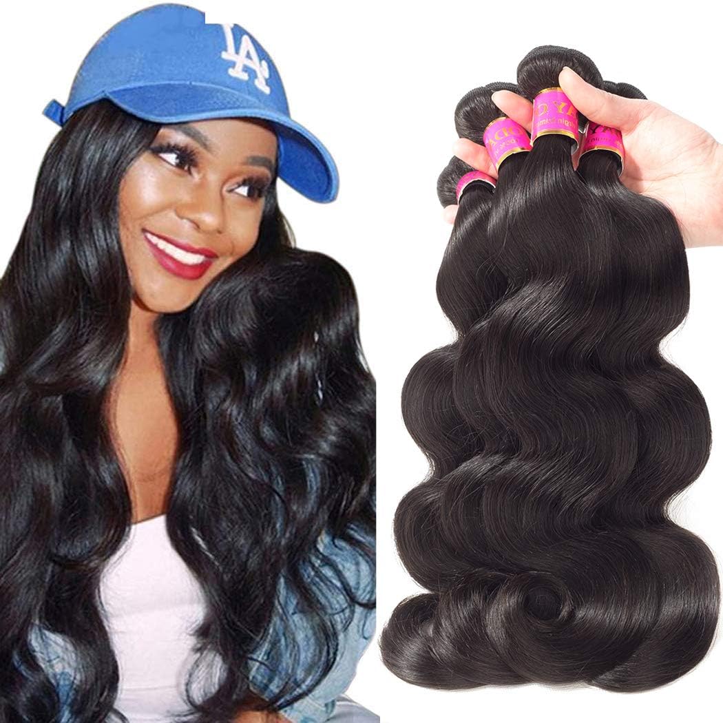 TodayOnly Hair Brazilian Body Wave Hair 4 Bundles (20 22 24 26) 10A Grade 100% Unprocessed Human Hair Virgin Body Wave Bundles Wet And Wavy Weft Natural Color