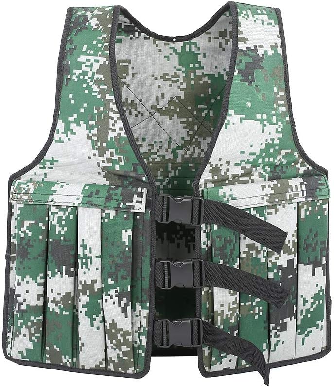 Yosooo Adjustable Weighted Vest, 44lbs/110lbs Exercise Training Fitness Workout Boxing Weighted Vest Jacket Men Women, Not Include Weight