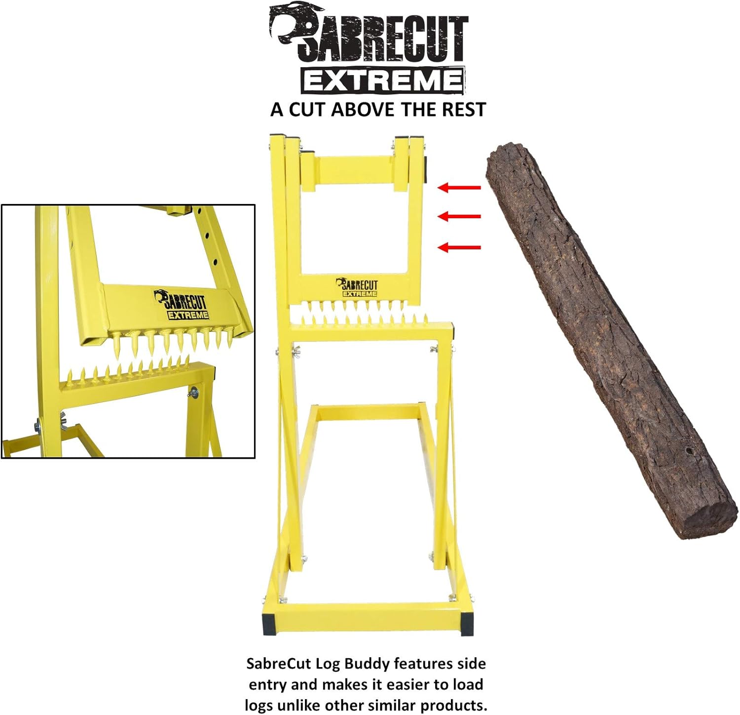 Super Saturday SabreCut SCLB01 Folding Log Buddy Log Saw Horse Smart