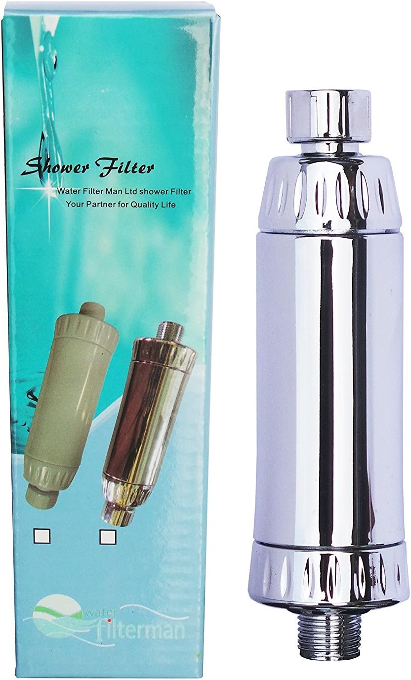 Inline Shower Filter KDF, Removes Chlorine, Reduces Scale & Metals