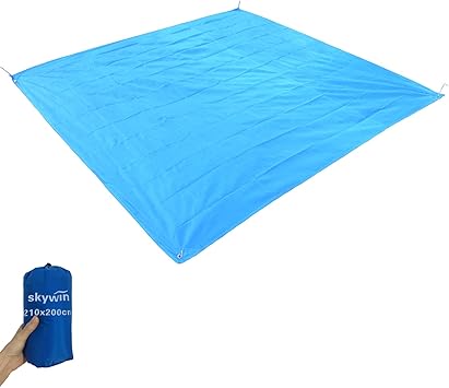 Amazon Skywin防水レジャーシート キャンプシェルター ピクニックシート 多機能210dオックスフォード布 4ｘペグ付き Skywin レジャーシート