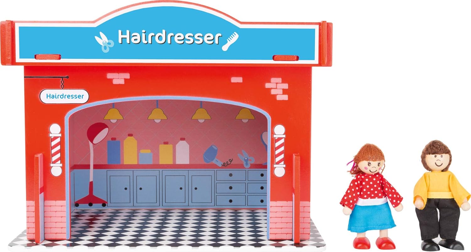 Small Foot 10856 Wooden Hair Salon Playset, Multicoloured - Image 5