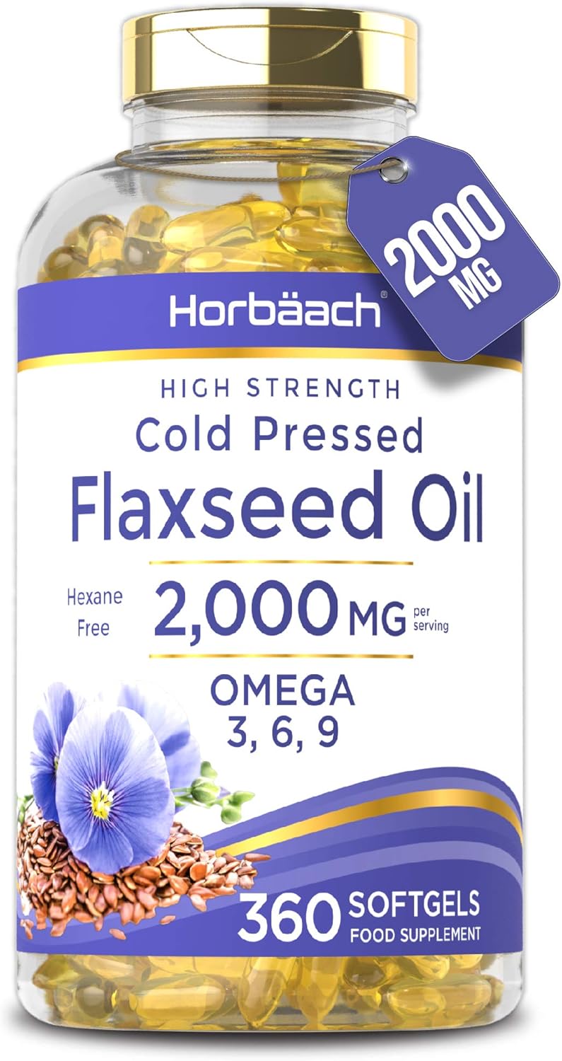 Flaxseed Oil Capsules 2000mg, 360 count (Pack of 1)