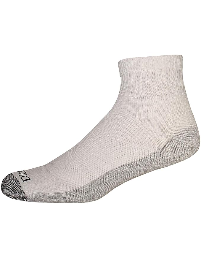 Dickies Genuine Men's 5Pair Quarter / Ankle Style Work Socks White