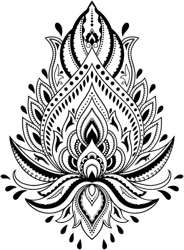 LUTUS Mandala Reusable Stencil A3 A4 A5 & Bigger Sizes Wall Decor/Lotus (PVC Reusable Stencil, L Size - 140 x 200 cm, 55.1 x 78.7 in)