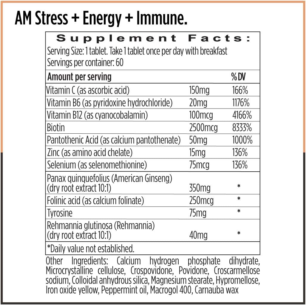 JSHealth Vitamins, AM + PM Formula, Daily Multivitamin Supplement