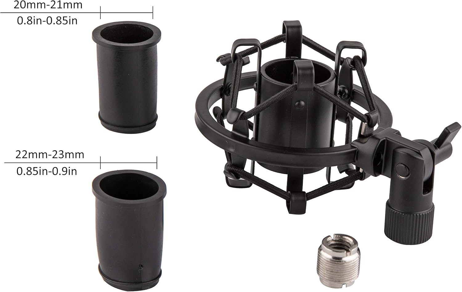 LYRCRO Universal Microphone Shock Mount for 20mm-23mm Diameter Instrument Condenser Mic: Musical Instruments