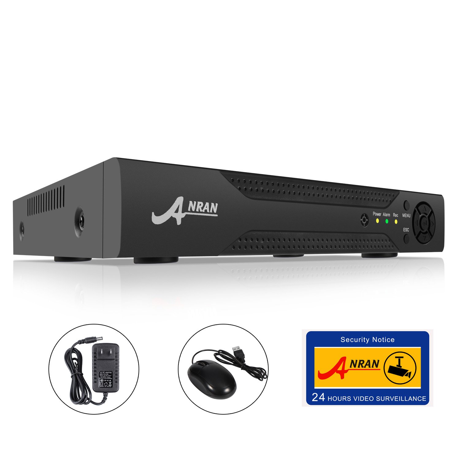 ANRAN 8CH HD H.264 Home Security Surveillance Camera System 8 Channels  Hybrid 5-in-1 DVR 1080P NVR 1080N AHD 960H Analog CVI TVI Digital Video  Recorder ...