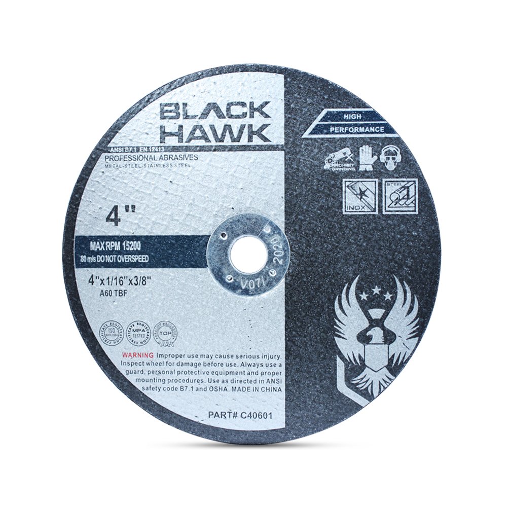 Black Hawk 25 Pack 4" x 1/16" x 3/8" Arbor Metal & Stainless Steel Cut
