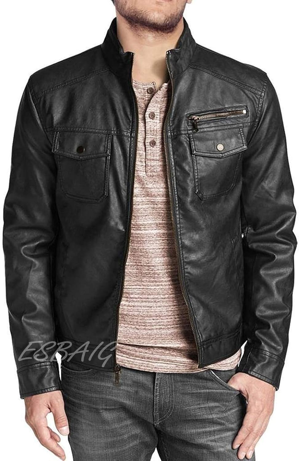 first genuine leather biker jacket