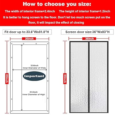 Buy Magnetic Thermal Insulated Door Curtain 36x83 Magnet Patio Door Cover Auto Closer Fits Doors Up To 34x82 To Keep Warm In Winter Cool In Summer For Air Conditioner Heater Room Home