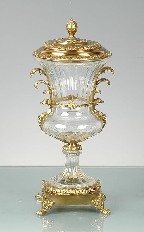 Amazon Com 24 Lead Italian Crystal Urn With Brass Lid Base And