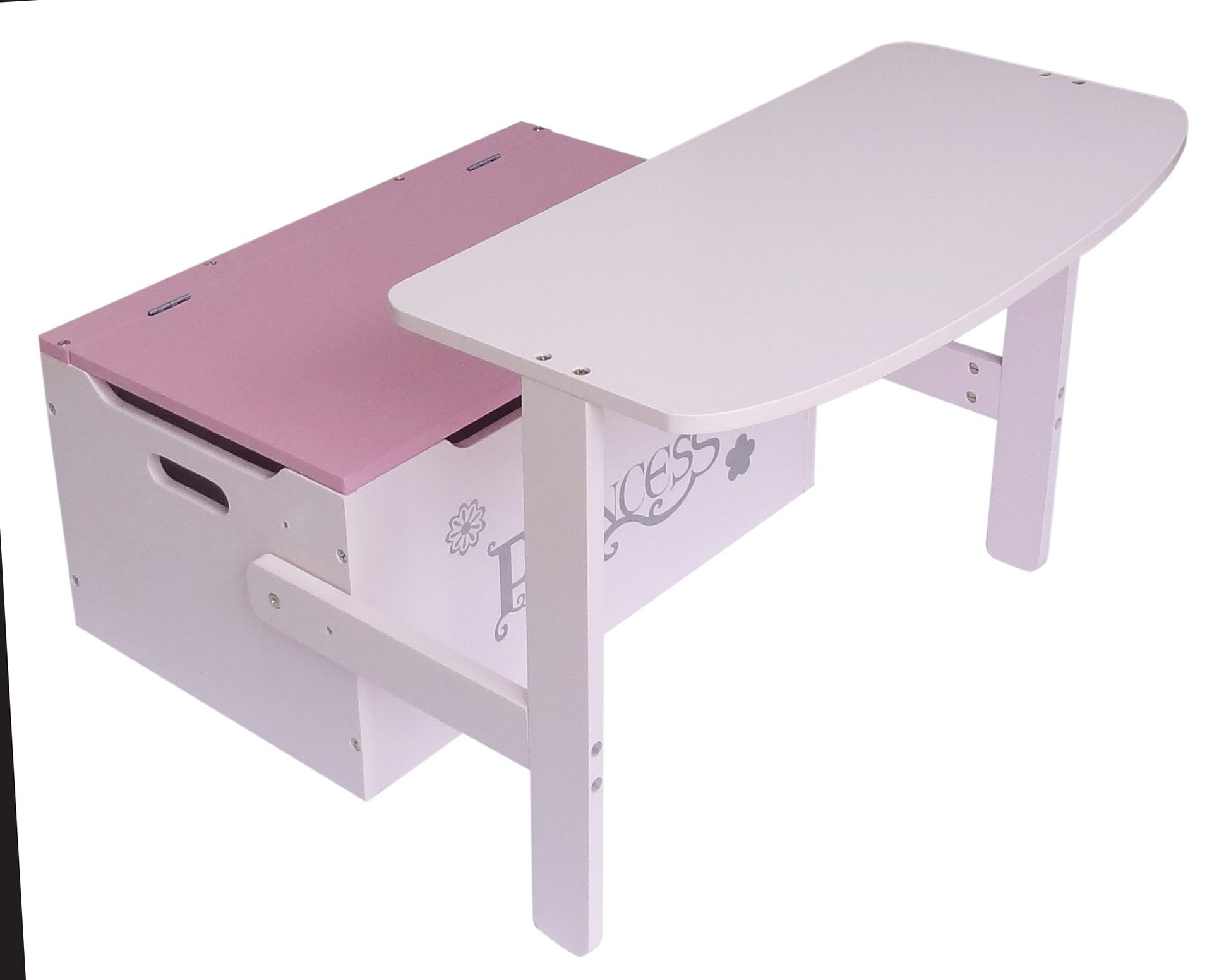 Kiddi Style 3in1 Princess Convertible Toy Box + Bench & Table + Chair