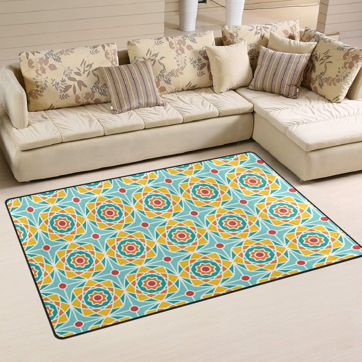 Abstract Geometry Modern Area Rug Door Mat Floor Carpet Anti Slip Bedroom Computer Chair Mat Children's Room Play Crawling Non-Slip Living Room Kids Yoga Mat Home Decor