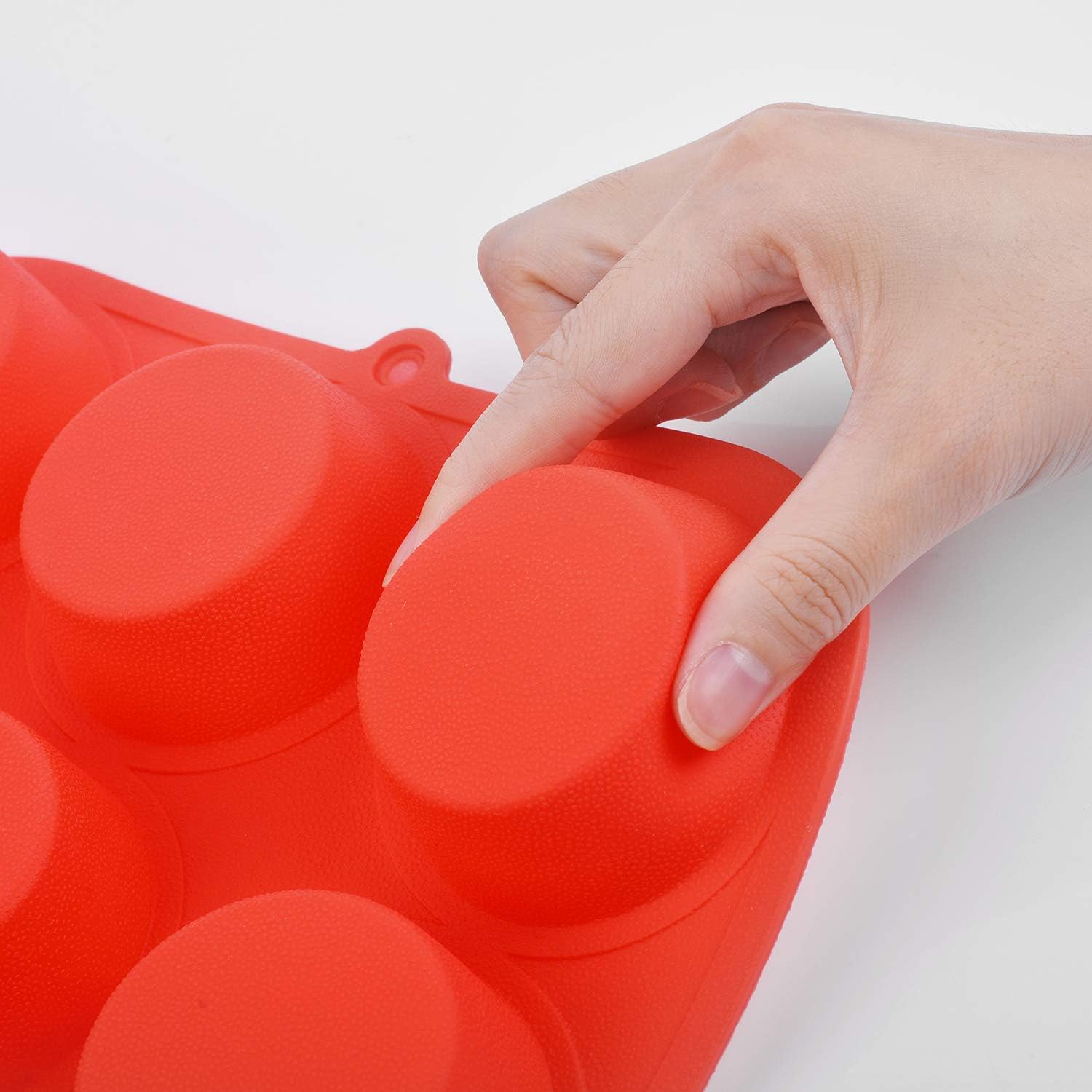 Zuvo Silicon Muffin Tray 12 Cups - Non Stick Baking Trays for Cupcakes & Brownies - (23x31cm) Red Baking Moulds for Muffin - Image 4