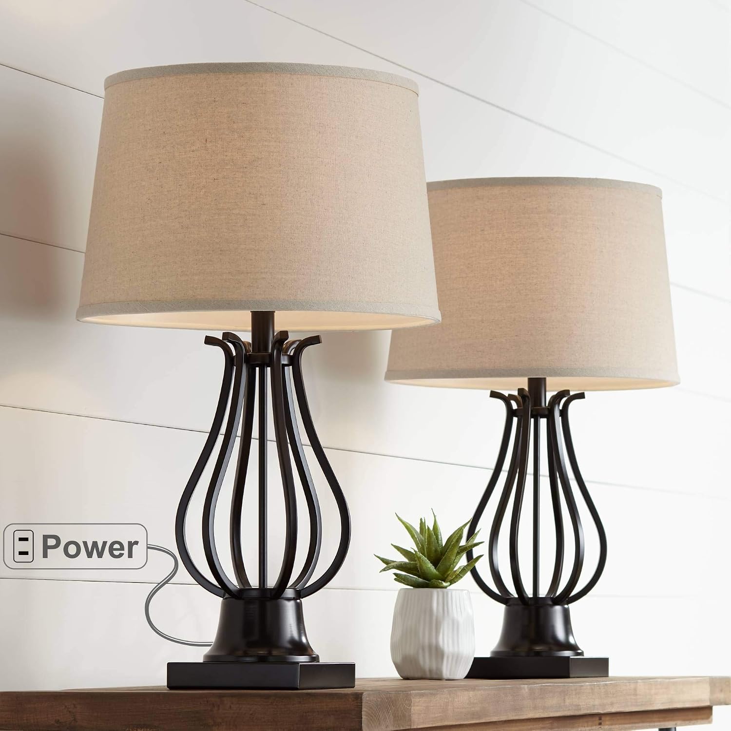 Hadley Modern Table Lamps Set Of 2 With Ac Power Outlet In Base Bronze Fabric Tapered Drum Shade For Living Room Bedroom Bedside Nightstand Office Family Regency Hill Amazoncom Hadley Modern Table Lamps Set Of 2 With Ac Power Outlet In Base Bronze Fabric Tapered Drum Shade For Living Room Bedroom Bedside Nightstand Office Family Regency Hill Amazoncom